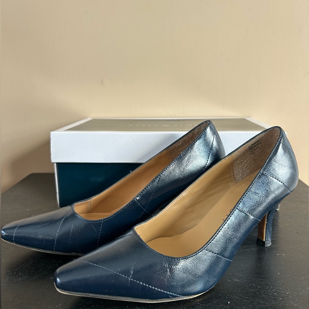 Karen Scott Navy Blue Leather Heels